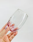 Midcentury iridescent twist harlequin glass water tumblers