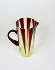 Extremely extremely rare antique Art Deco ruby enamel and citrine glass jug and matching wine glasses set by Karl Palda