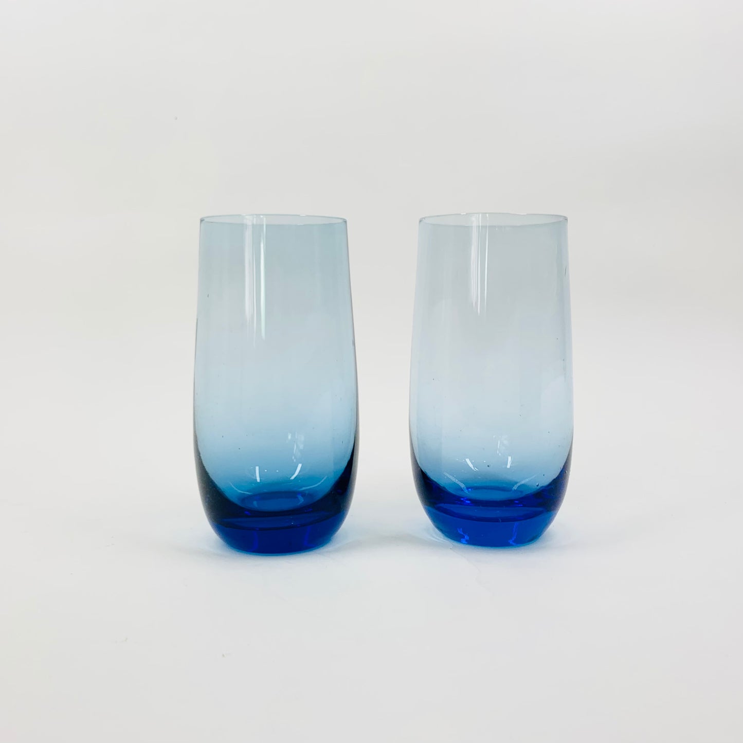 MCM blue glass tumblers