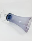 Midcentury Bohemian purple glass footed vase