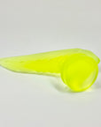 Art Deco reproduction of Lalique car mascot Victoire in uranium glass
