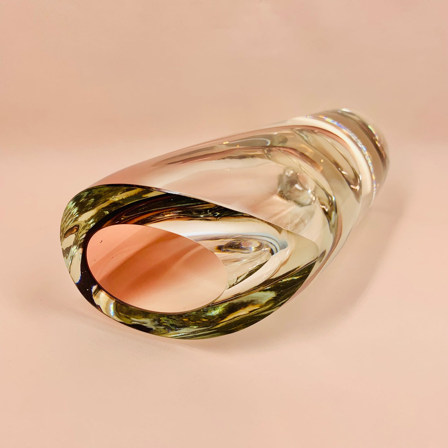 Extremely rare early MCM example of Swedish Saraband glass vase