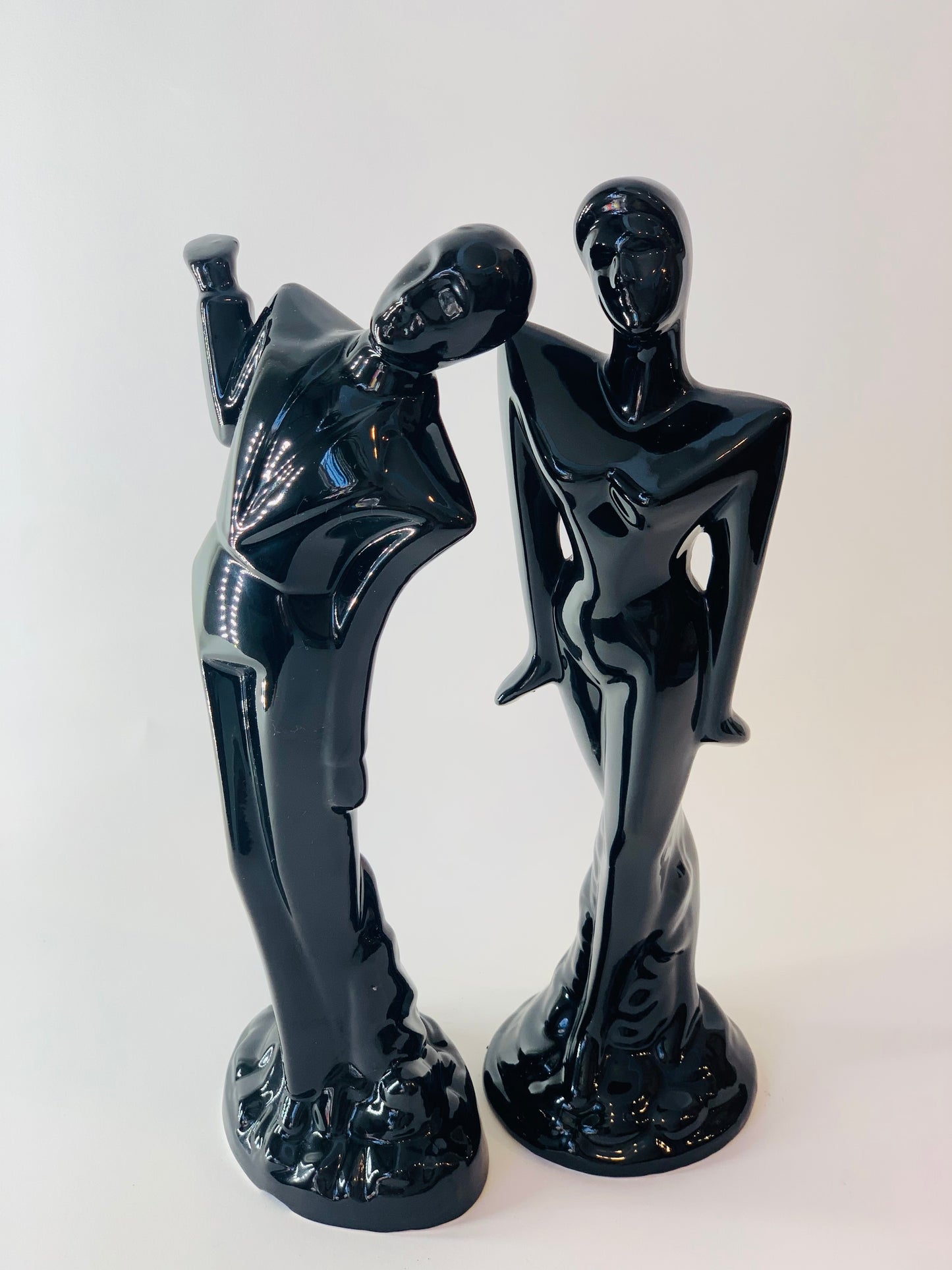 MCM black porcelain figurine of woman posing