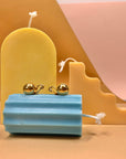 Rare 1970s triple gold plated clip on earrings by Monet
