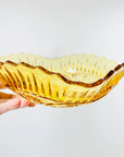 Antique pressed amber glass fruit/salad bowl
