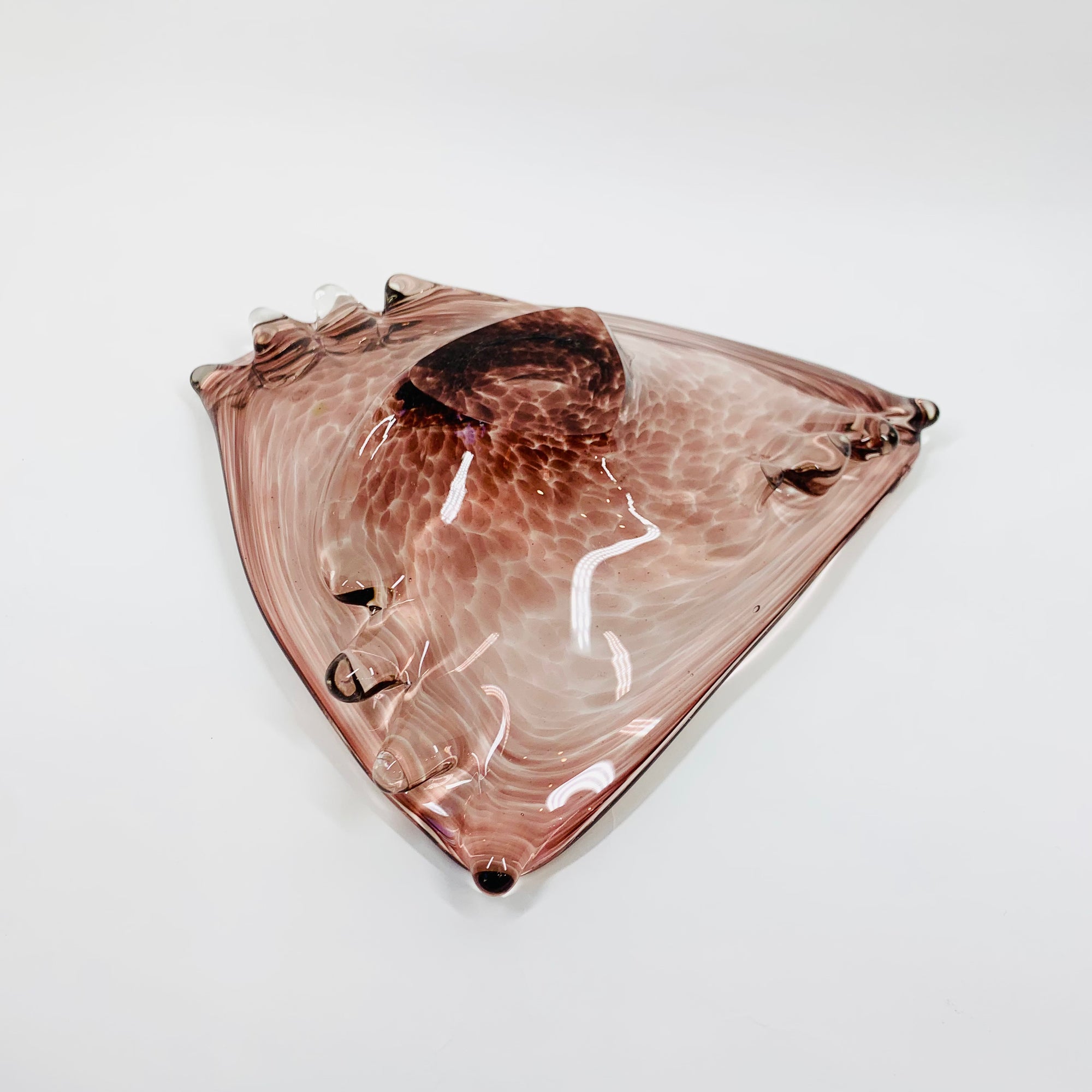 Rare MCM Murano mottled amethyst glass bowl
