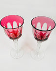 PINK CAMEO WINE GLASSES