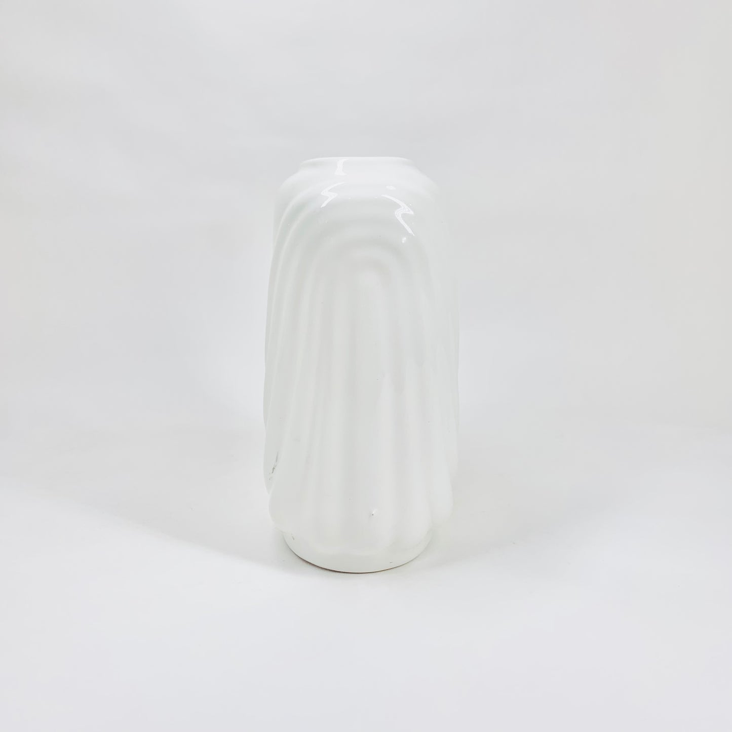 Rare 80s Japanese white porcelain vase