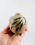 Stunning Midcentury Australian hand painted studio pottery mini vase