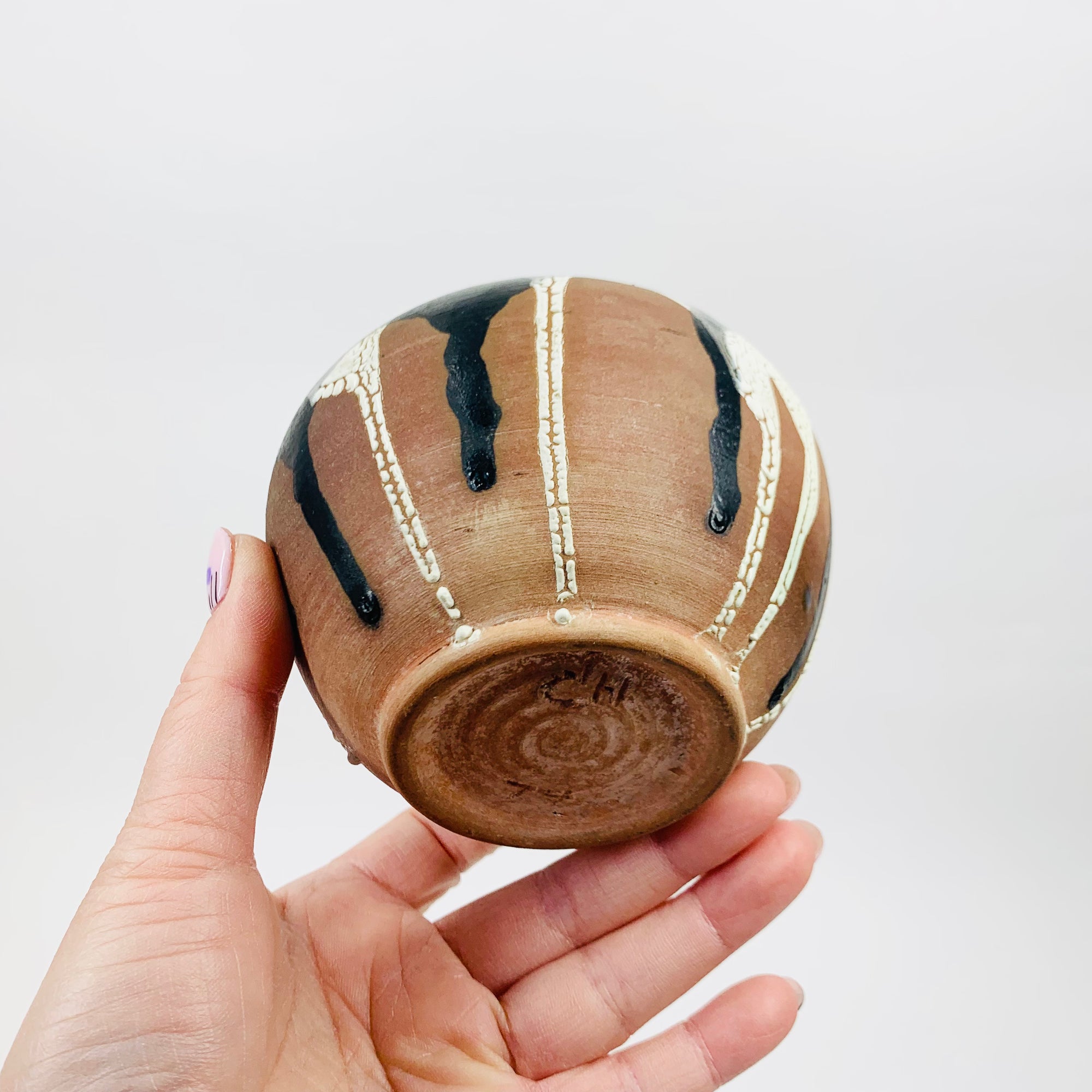 1974 hand made Australianl CH studio glazed pottery mini vase