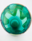 Antique Art Nouveau Kralik hand made peacock iridescent feather glass vase