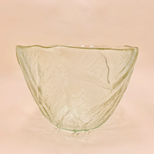 Midcentury German clear pressed glass salad/fruit bowl