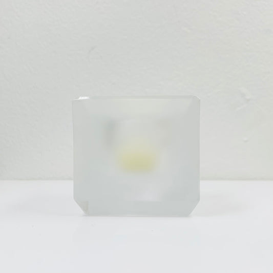 Retro satin glass candle holder by Vera Wang for Wedgewood
