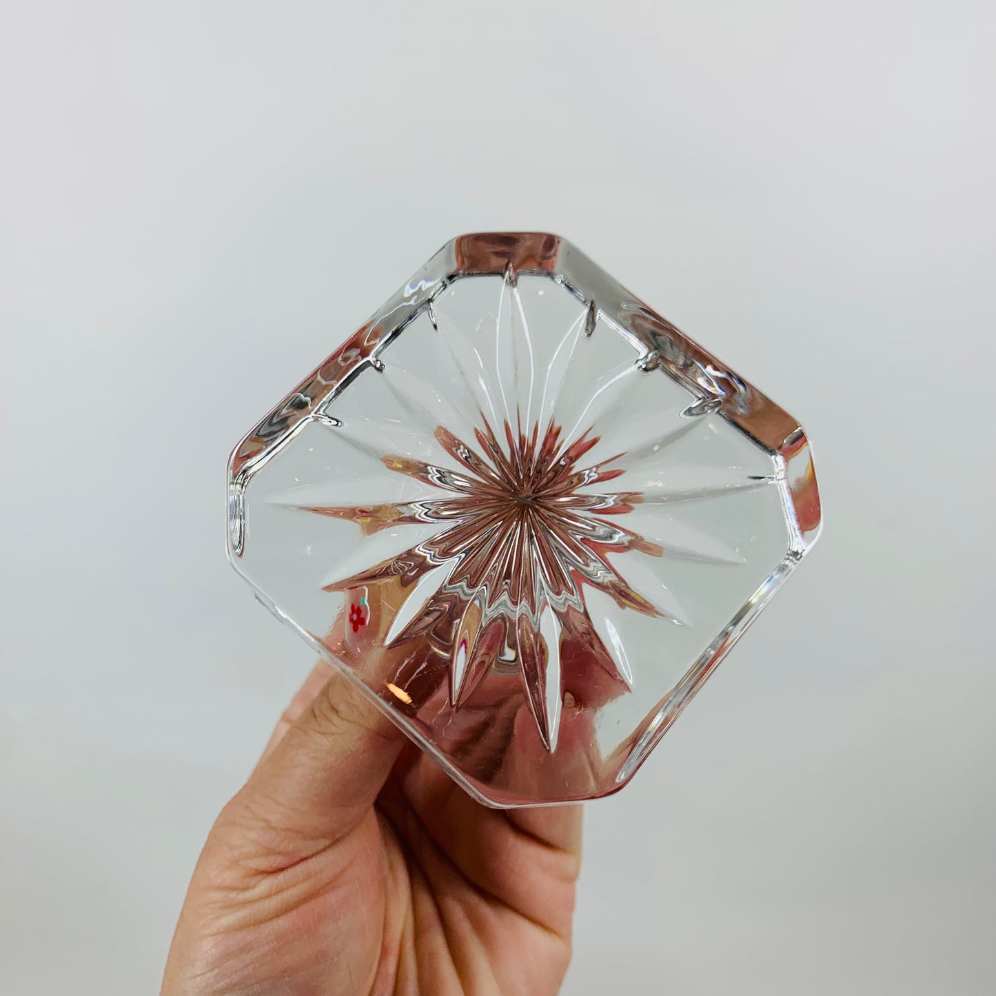 Midcentury Bohemian pressed crystal decanter