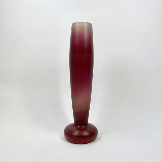 Vintage pink purple resin cylinder vase