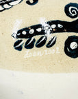 Vintage modernist style Vietnamese hand painted pottery vase
