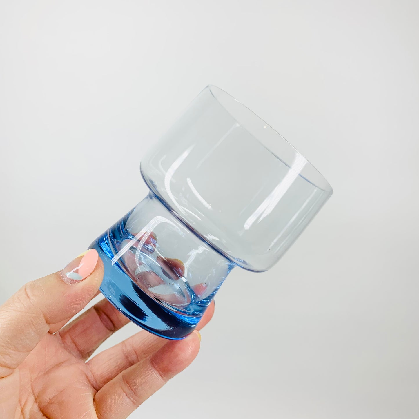 MCM blue glass mini tumblers