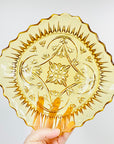 Antique pressed amber glass fruit/salad bowl