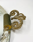 1940s hand etched mirror tray with gold aventurine rope border
