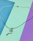 Vintage Anson silver plated chain with spiral drop pendant