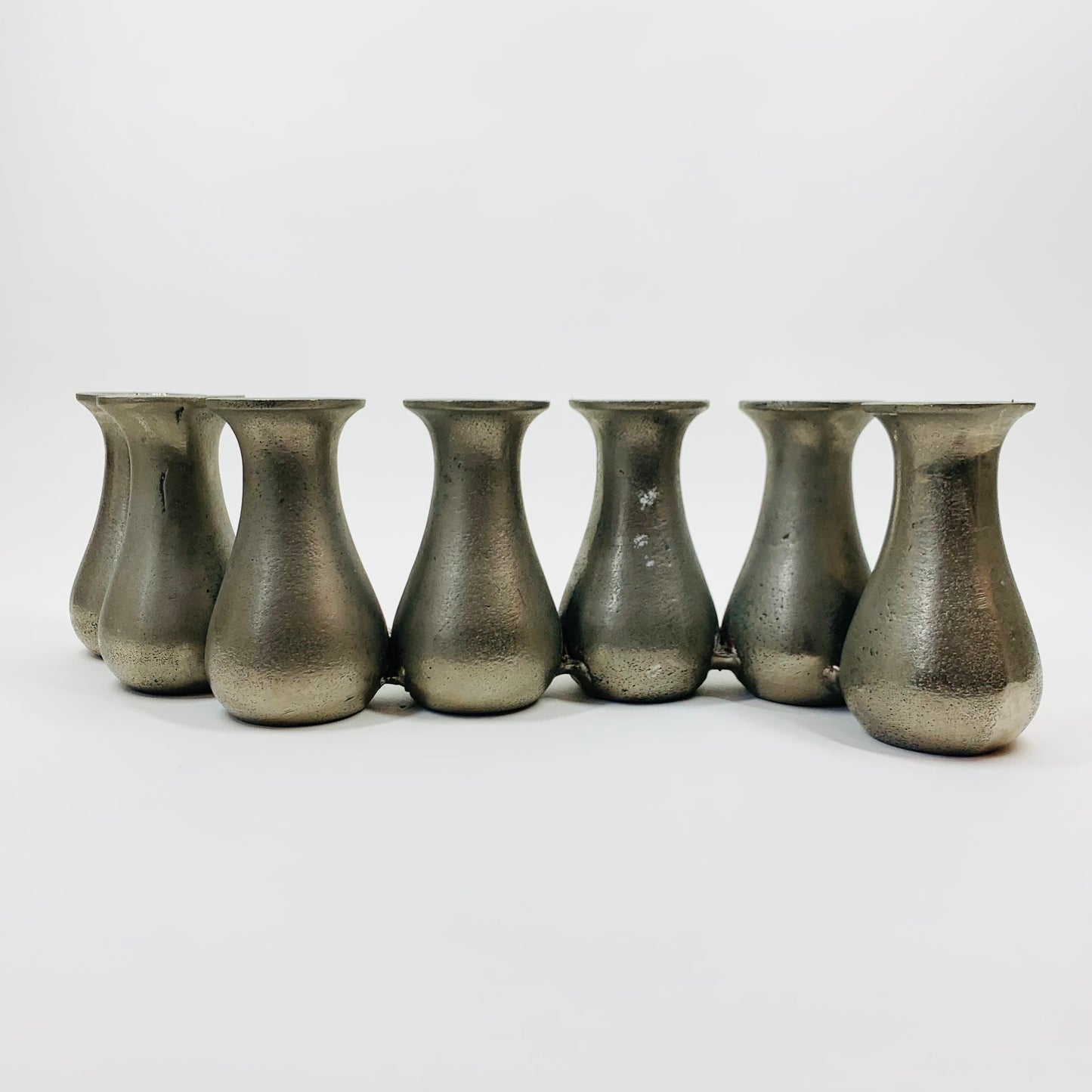 Midcentury pewter multi-vases series