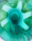 Antique Art Nouveau Kralik hand made peacock iridescent feather glass vase