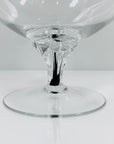 Vintage Italian clear twist ink stem glass pitcher brandy balloon shape