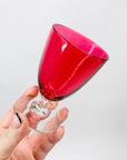 Antique Victorian cranberry cordial glasses