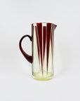 Extremely extremely rare antique Art Deco ruby enamel and citrine glass jug and matching wine glasses set by Karl Palda