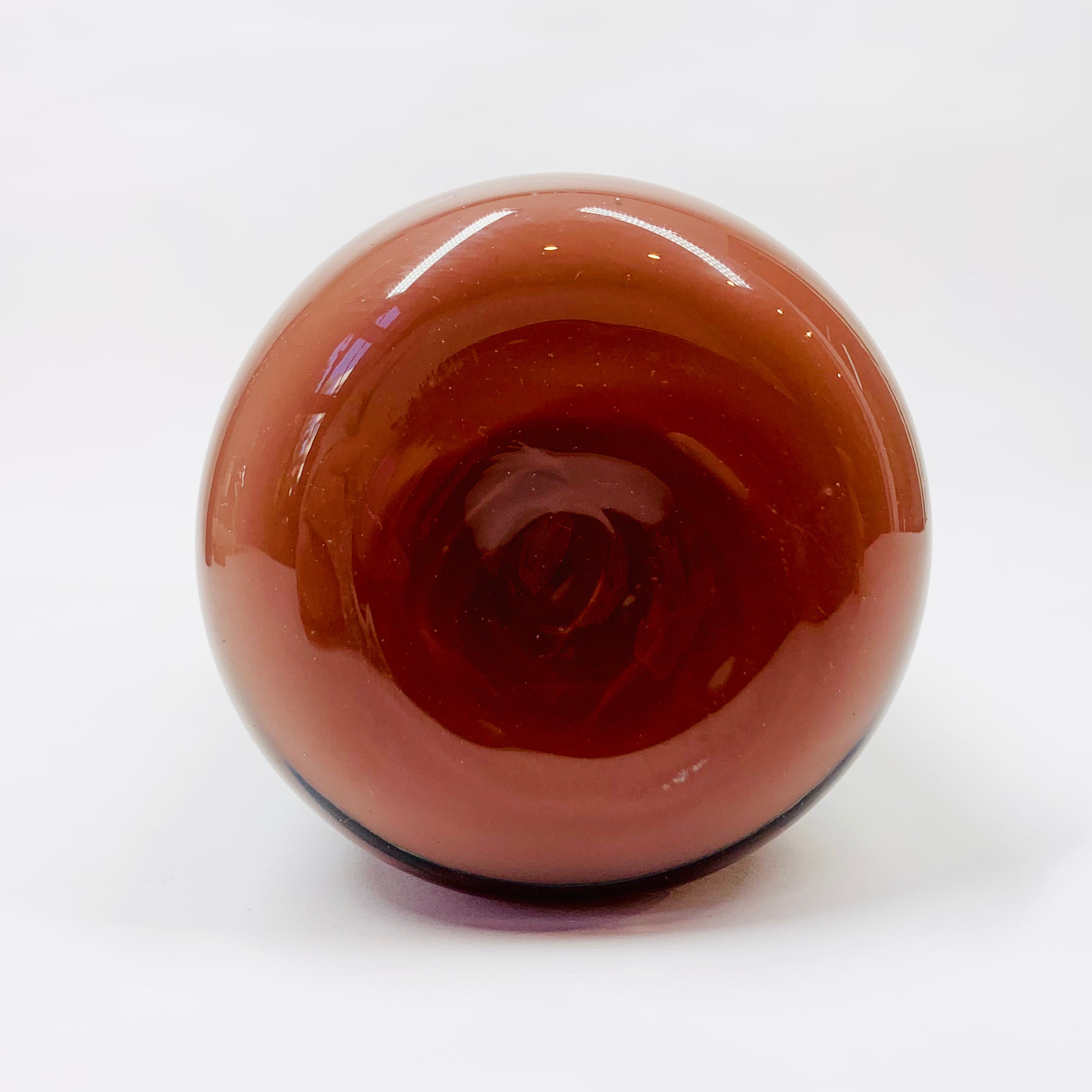 MCM mouth blown studio art glass tube vase