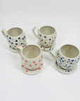 Rare retro Vietnamese hand painted porcelain coffee/tea cup and matching saucer