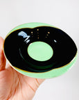 Extremely rare 1920s Victoria Czechoslovakia Art Deco hand painted porcelain coffee cup and matching saucer