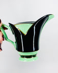 Extremely rare 1920s Victoria Czechoslovakia Art Deco hand painted porcelain coffee cup and matching saucer