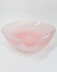 1950s PINK MURANO OPALESCENT GLASS SHELL BOWL