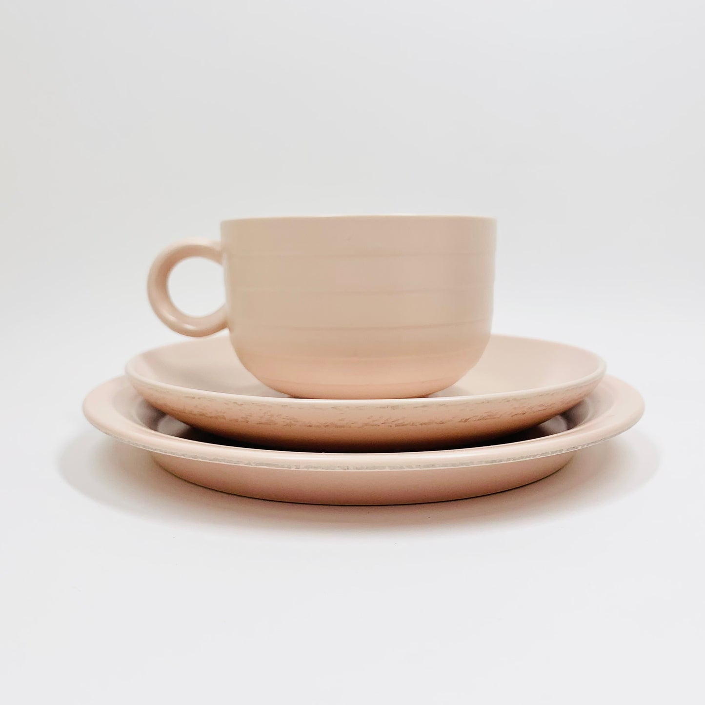 Rare 1980s pink porcelain coffee/tea set by Hornsea