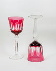 PINK CAMEO WINE GLASSES