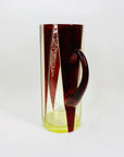 Extremely extremely rare antique Art Deco ruby enamel and citrine glass jug and matching wine glasses set by Karl Palda
