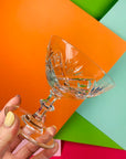 Rare antique Webb cut crystal coupe pineapple pattern