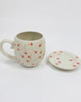 Rare retro Vietnamese hand painted porcelain coffee/tea cup and matching saucer