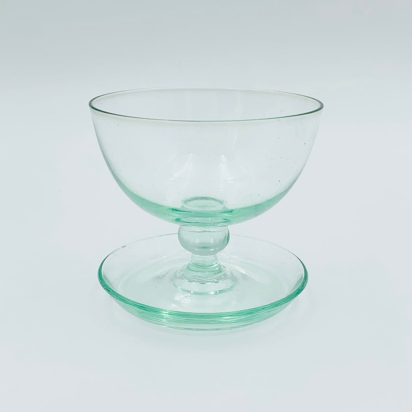 Astra green depression glass cocktail coupe/dessert bowls