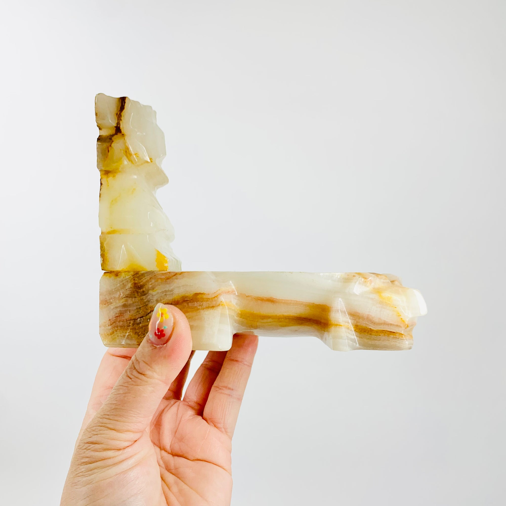 Midcentury onyx Aztec ashtray