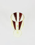 Extremely extremely rare antique Art Deco ruby enamel and citrine glass jug and matching wine glasses set by Karl Palda