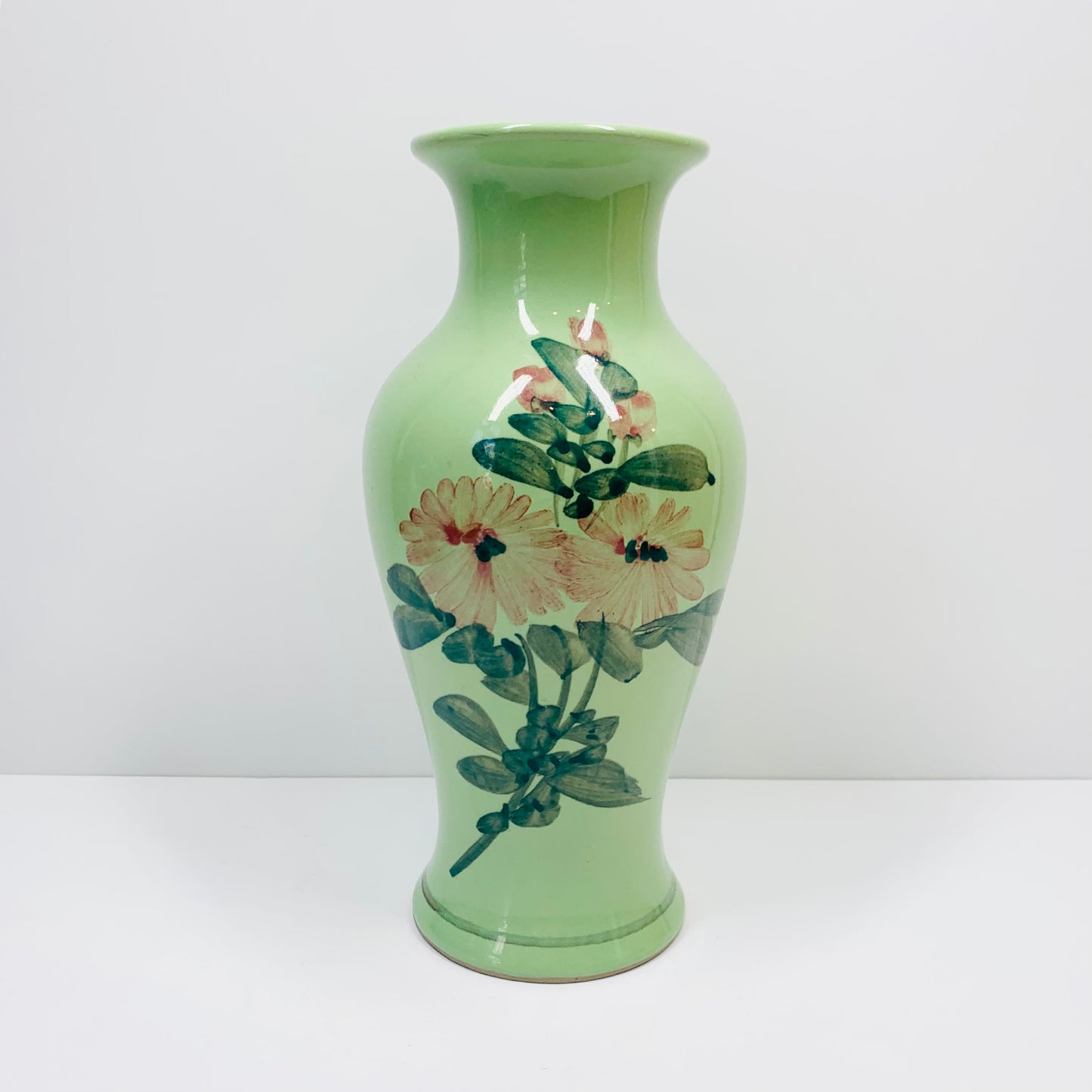Vintage Korean green porcelain vase