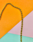 Vintage gold plated twist rope chain