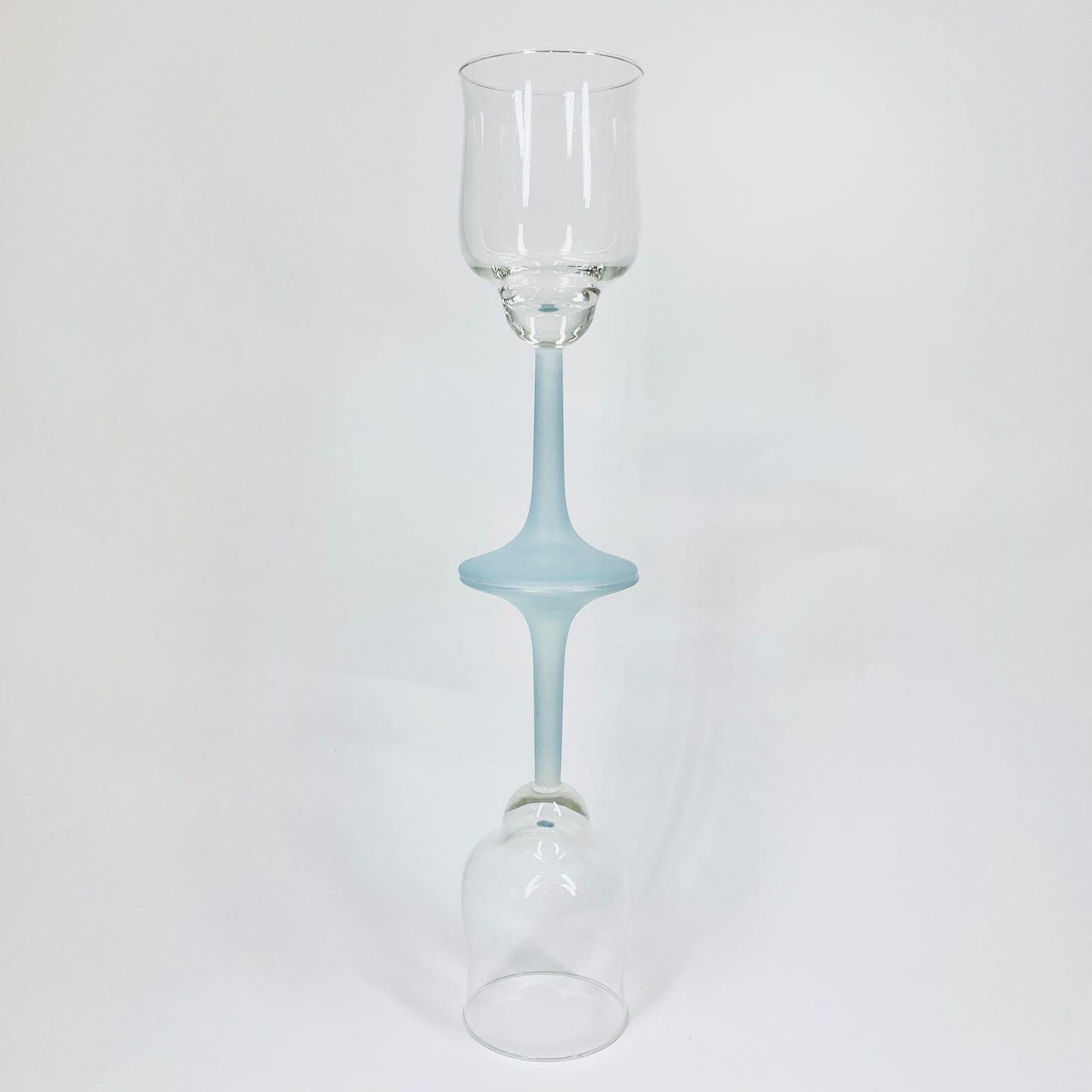 1960s FRENCH LUMINARC SATIN STEM WINE GLASSES