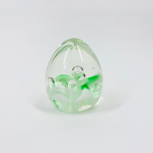 GREEN SPACE AGE TEARDROP PAPERWEIGHT