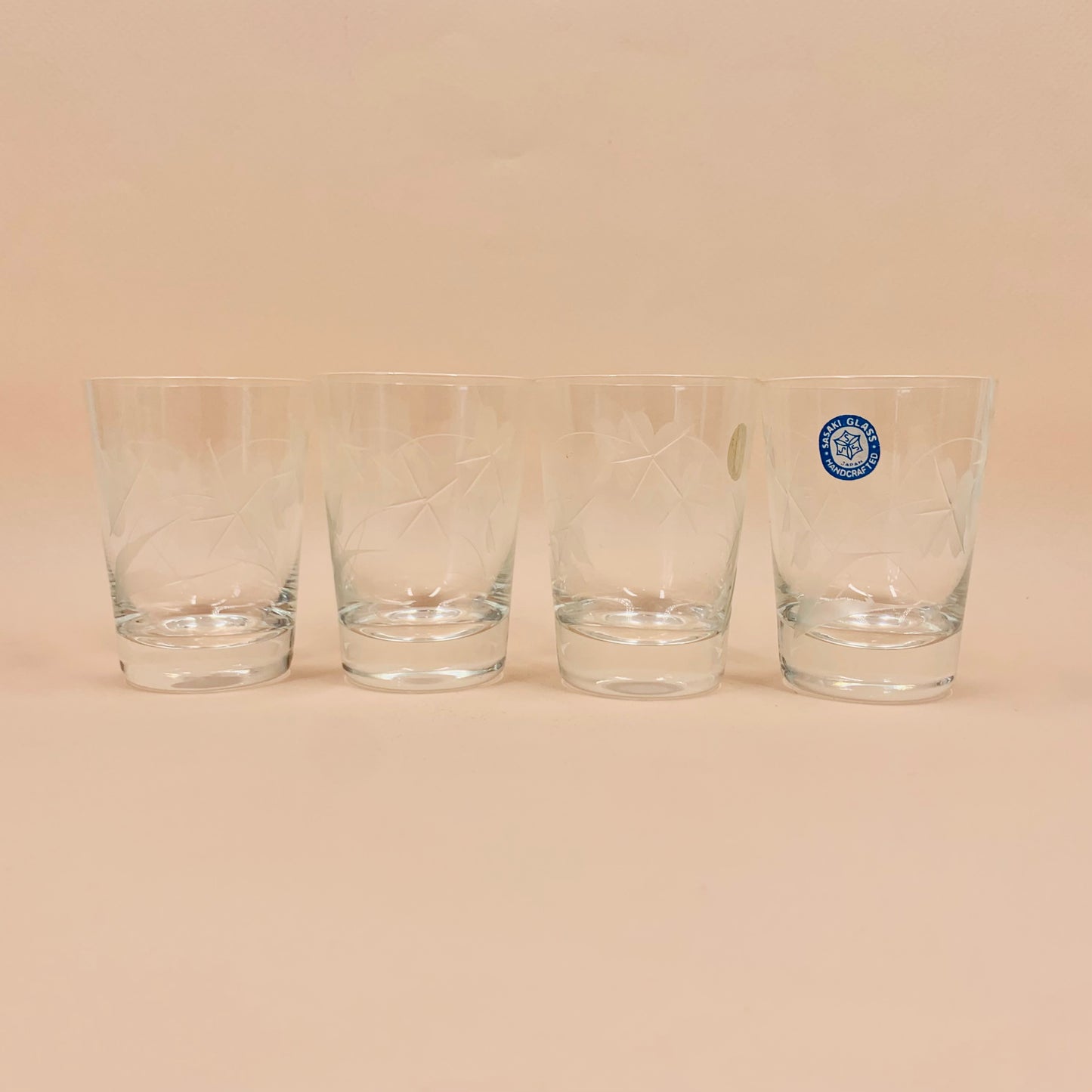 Vintage Japanese Sasaki hand crafted sake glasses