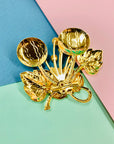 1970s flower brooch with pearl buds