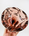 Rare MCM mouth blown Murano amethyst glass bowl/ ashtray with controlled bubbles