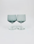1950s POLISH GREY GLASSES WITH CLEAR STEMS